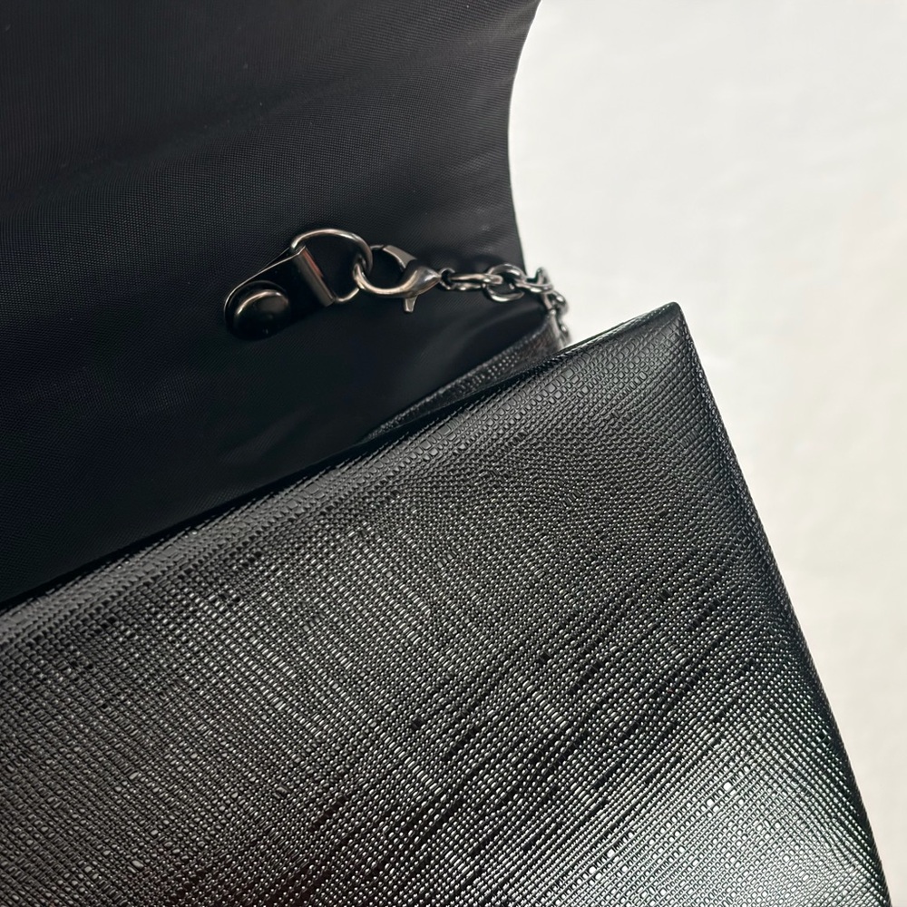 Black/Silver Glitter Evening Clutch - Picture 10 of 10
